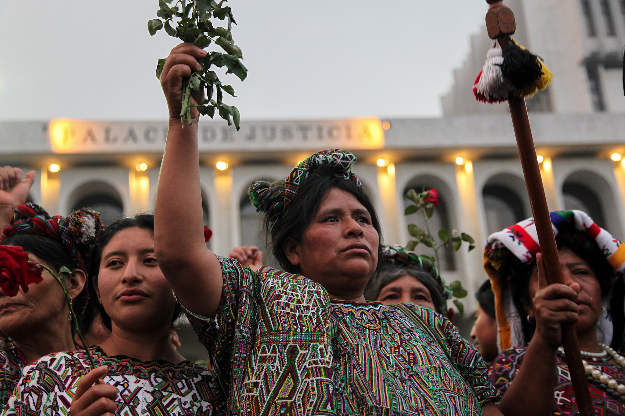 Ixil women celebrate after former Guatemalan dictator Rios Montt was found guilty of genocide against the indigenous Ixil people in the 1980s. Creative Commons.