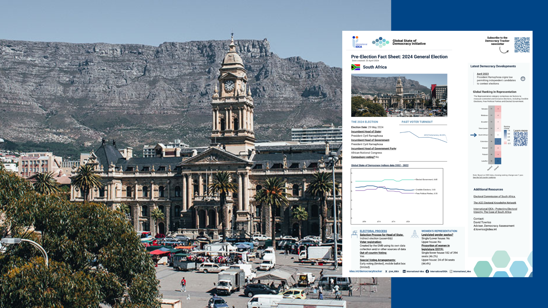 Cover image Pre-Election Factsheet South Africa