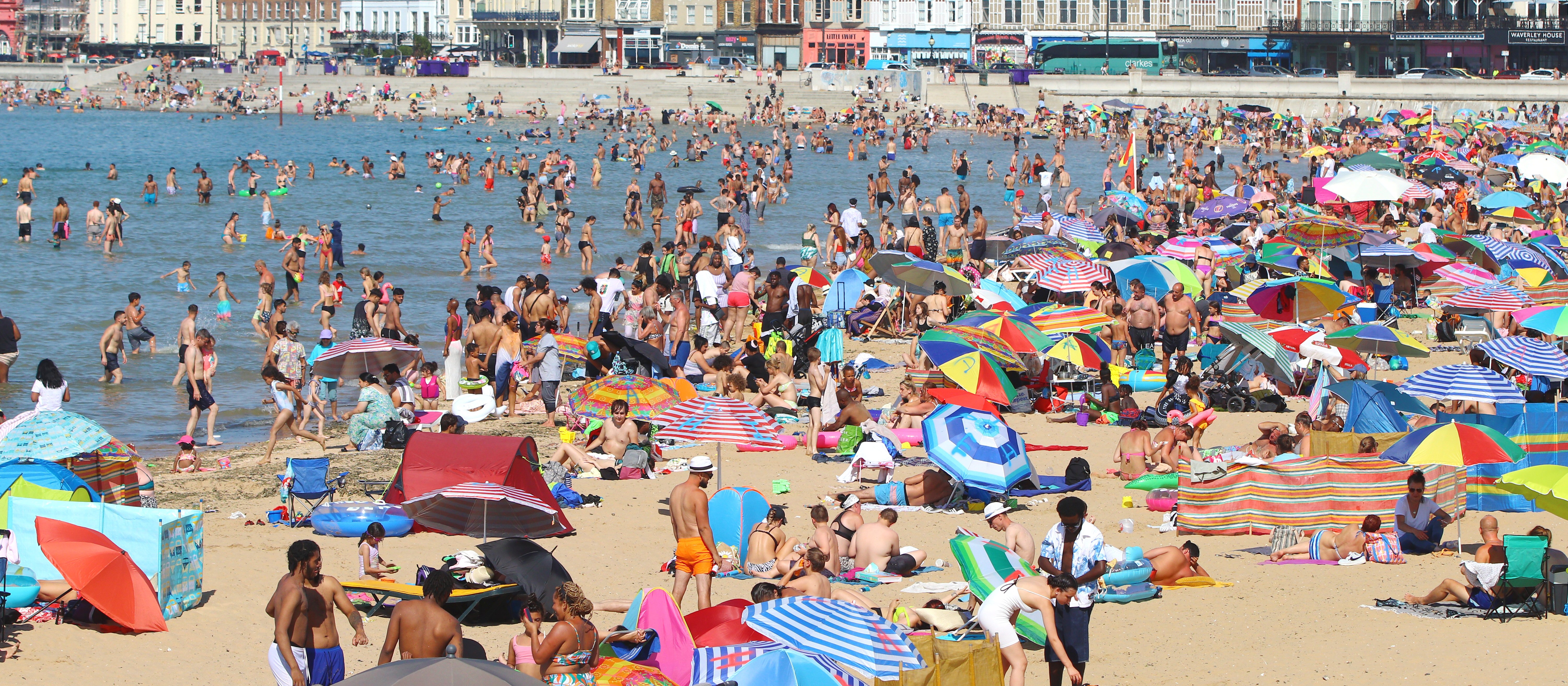 Credit: Funk Dooby, Margate Beach, England, in July 2022 during the heatwave.