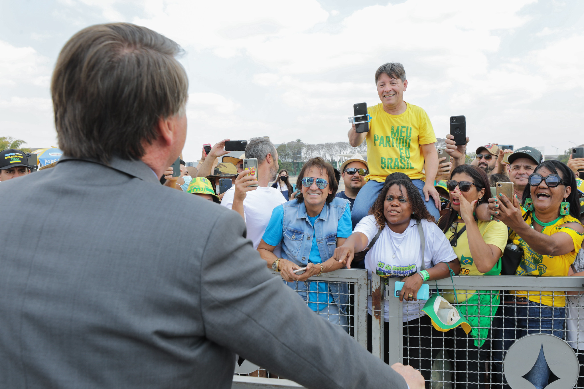 Former President Jair Bolsonaro greets supporters in 2021. Source: Flickr