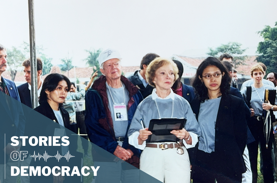 Former President Jimmy Carter & First lady Roslyn Carter observing on election day