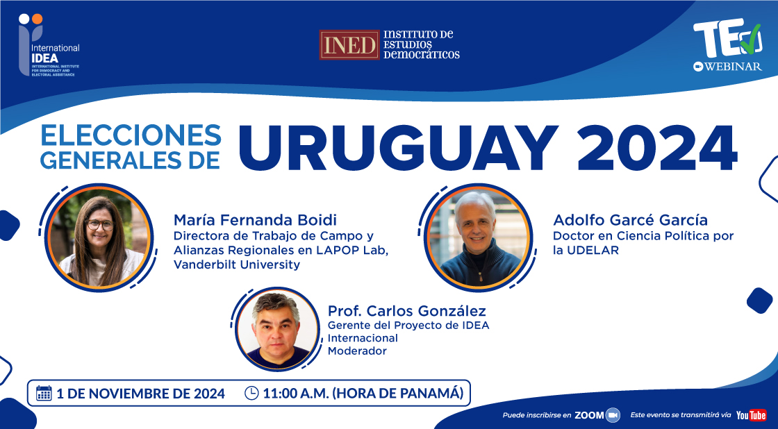 Folleto Promocional del Webinar Elecciones Generales de Uruguay 2024