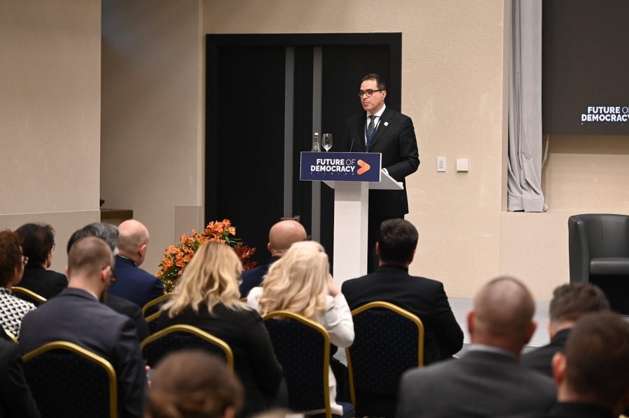 The Secretary-General’s during his remarks at the Forum on the Future of Democracy at Vilnius, Lithuania