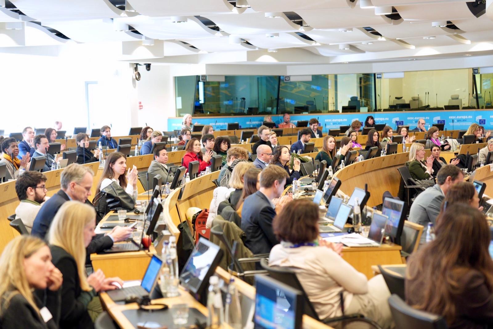 Audience - Policy Discussion "European Democracy Shield" - Photo credit: Bruno Maes.