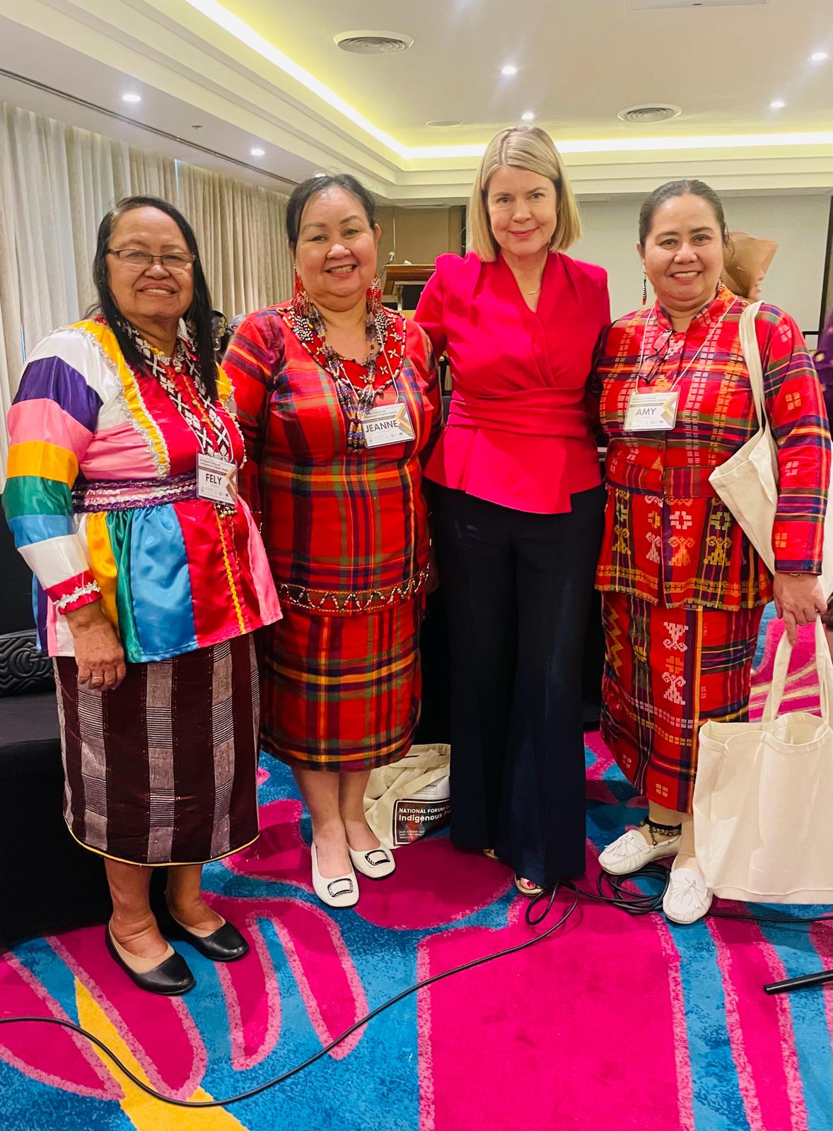 Leena Rikkilä Tamang and participants of an Indigenous Peoples Champions for the Philippines Forum in 2023.