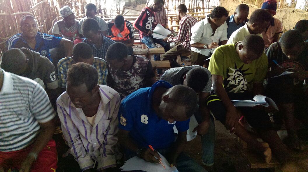 Focus group with Somali refugees in Kakuma, Kenya, during the research for 
