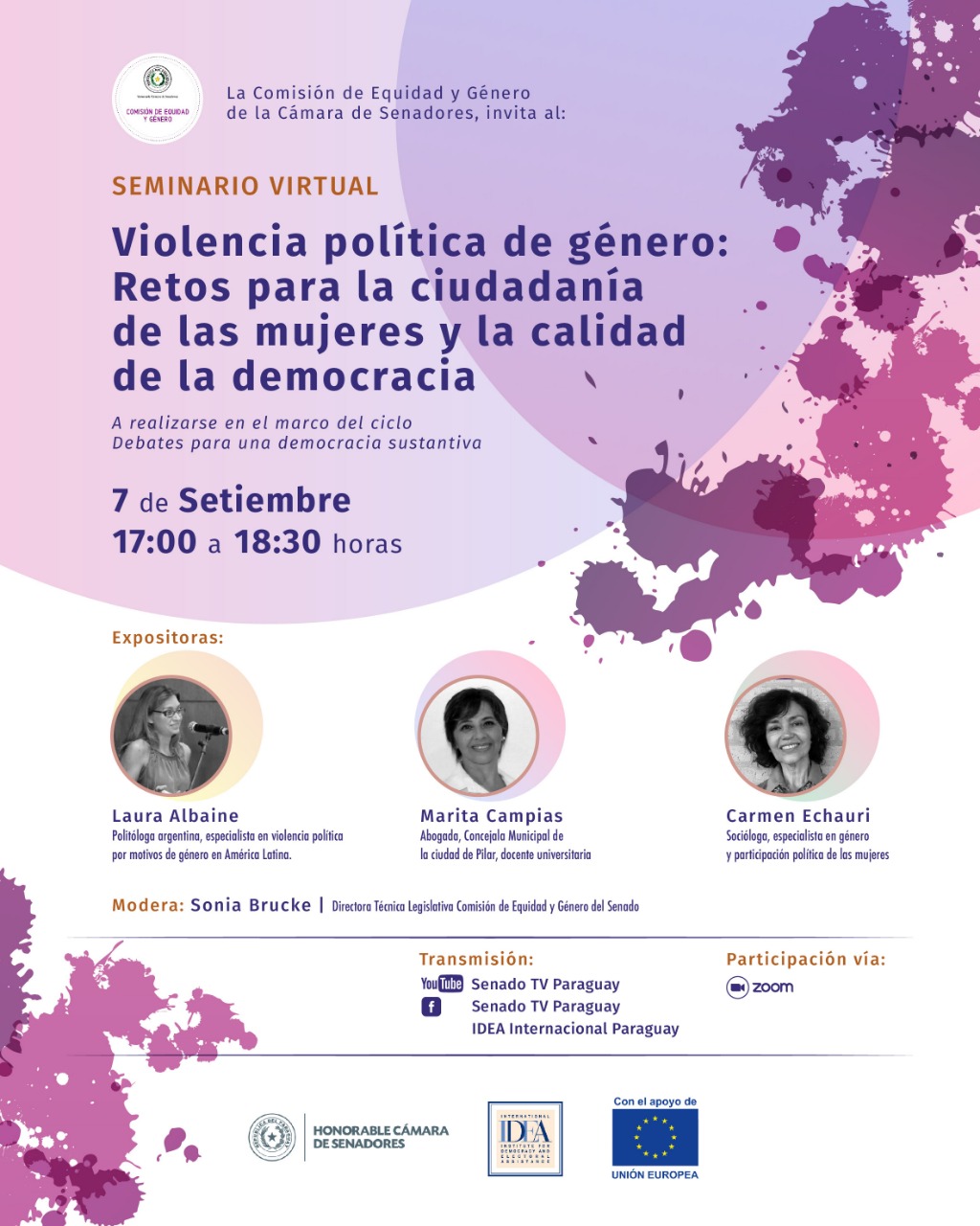 Flyer seminario virtual 8 sept 2020, Paraguay