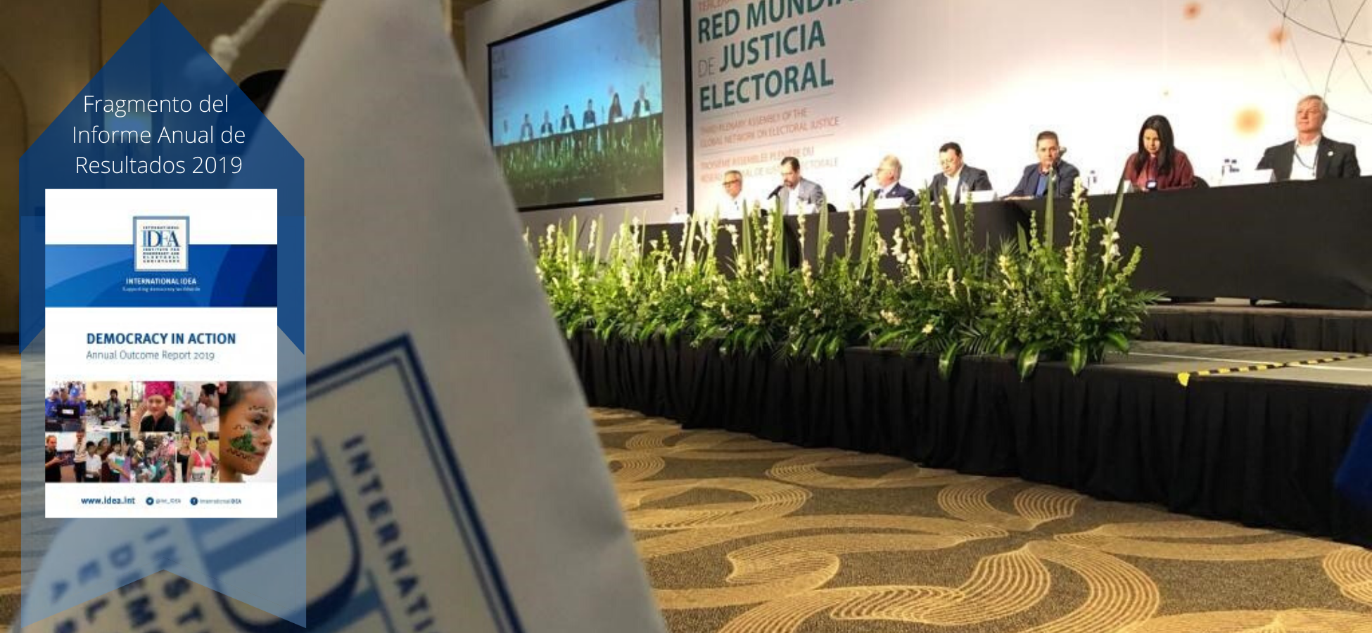 La asamblea plenaria de la Red Global de Justicia Electoral celebrada en Noviembre de 2019 en Los Cabos, México.