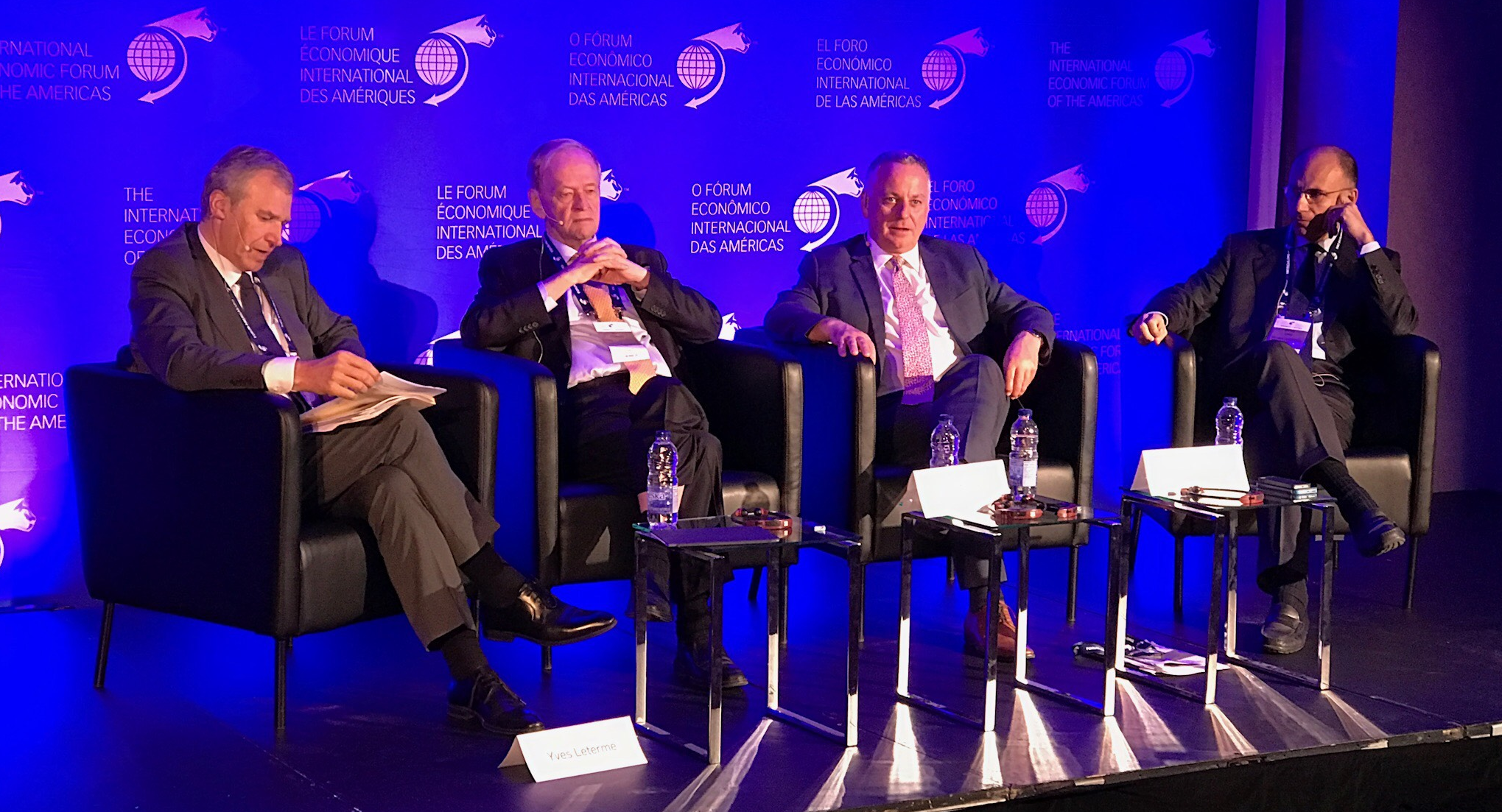 Panel moderated by Yves Leterme, with former Prime Minister of Canada Jean Chretien, former First Minister of Scotland, Lord Jack McConnell and former Prime Minister of Italy, Enrico Letta.