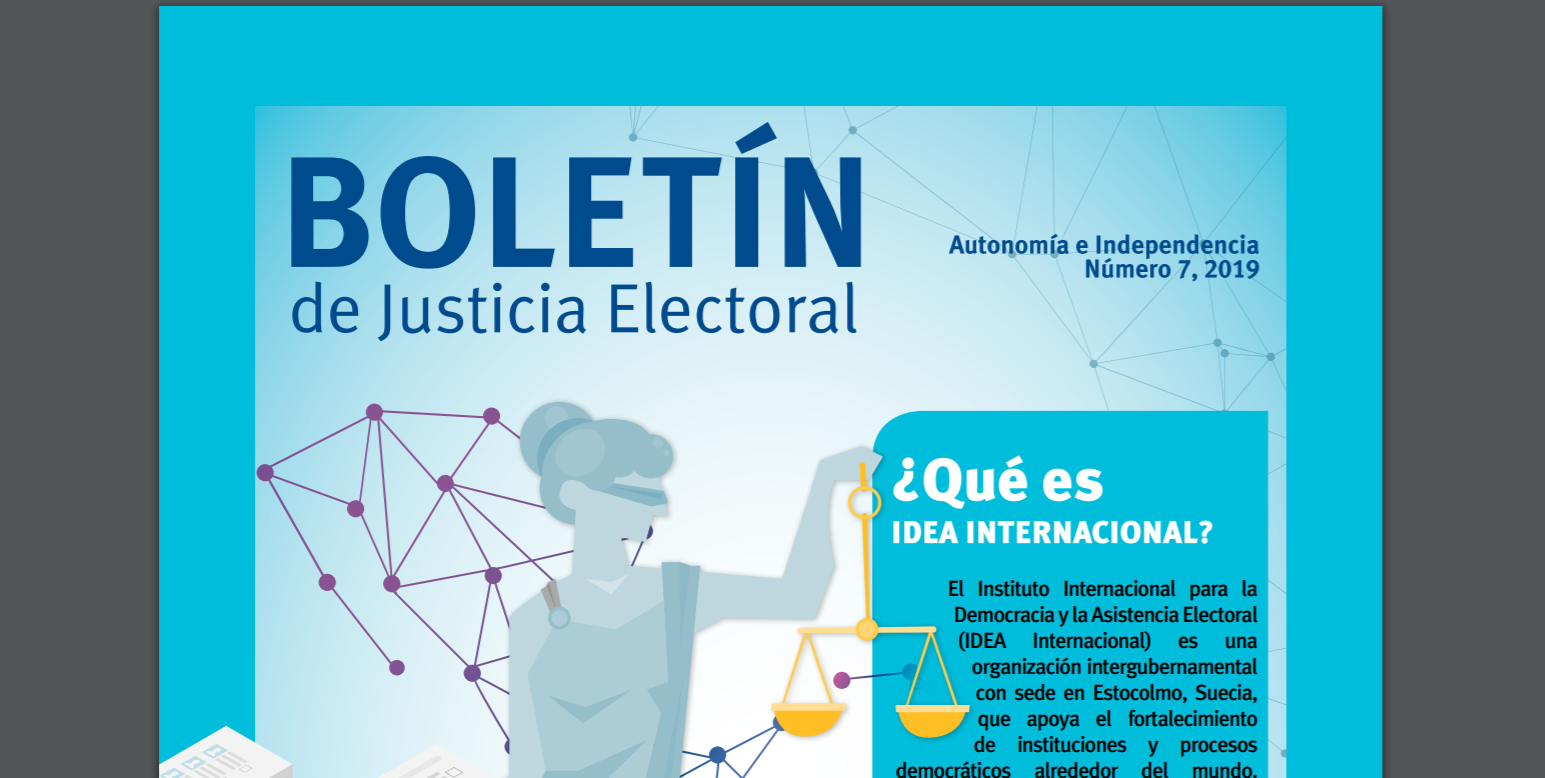 Fragmento de la portada del Boletín de Justicia Electoral No.7