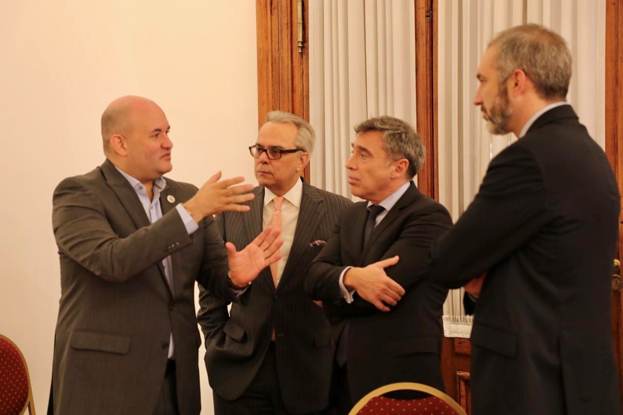 Left to right:  Judge of the Electoral Tribunal of Panama, Alfredo Juncá; Director for Latin America and the Caribbean Region of International IDEA, Dr Daniel Zovatto; Chair of the CNE, Santiago Corcuera; Secretary for Judicial Action of the CNE, Hernán Gonçalves Figueiredo.