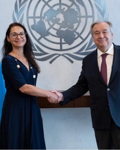 Annika Silva-Leander, Head of North America and Permanent Observer to the UN and UN Secretary-General H. E. António Guterres, on 16 June 2023. Credit: UN Photo