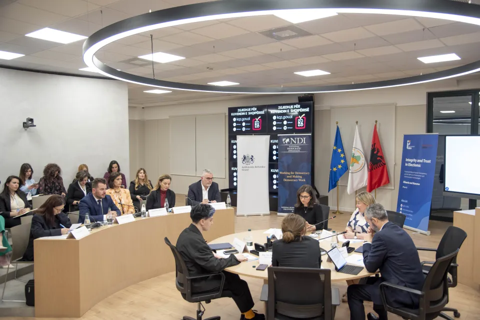 Signing ceremony of the Code of Conduct on Digital Campaigns in Albania.