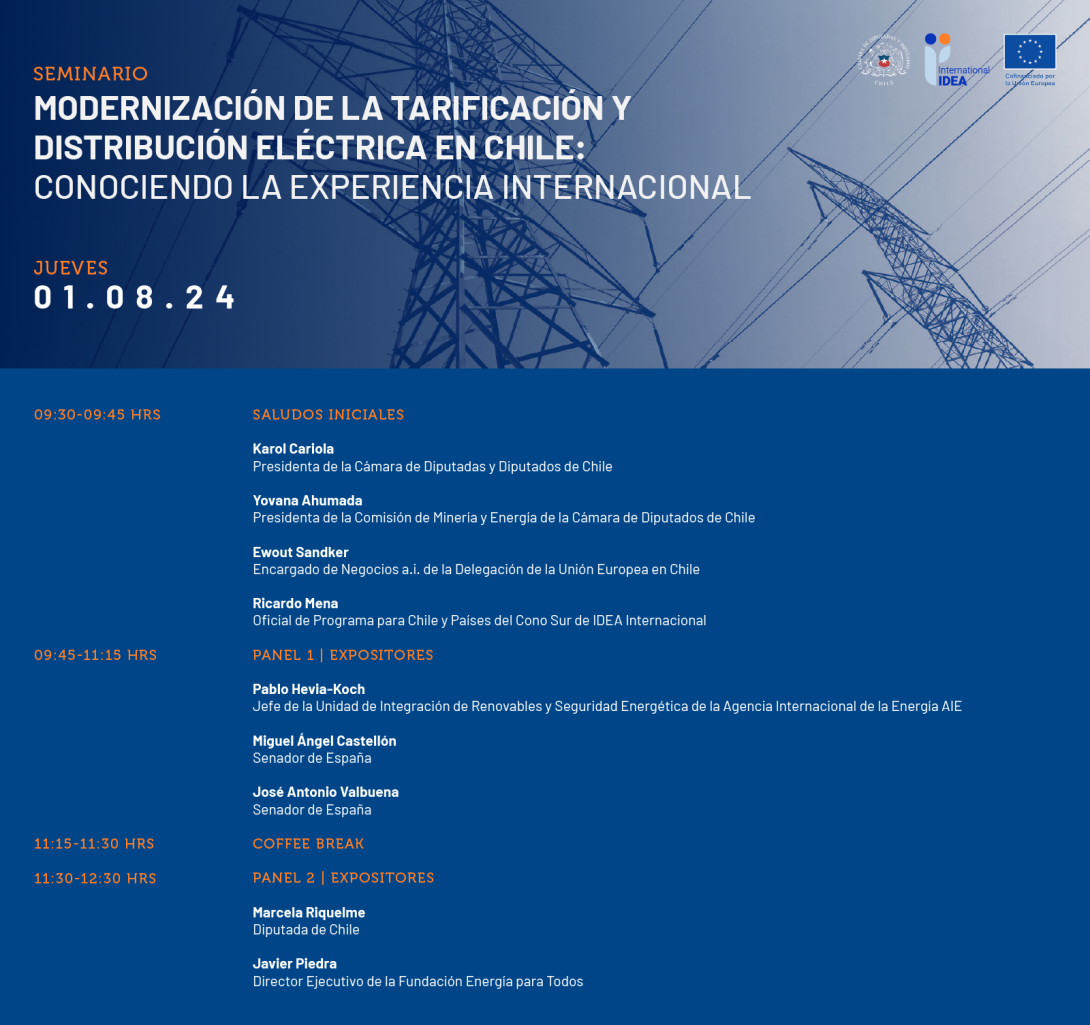 Programa  Modernización de la Tarificación y Distribución Eléctrica En Chile: Conociendo la Experiencia Internacional